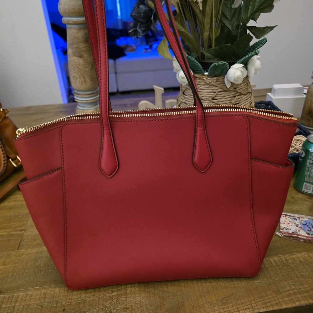 Michael Kors Red Tote Bag - Picture 2 of 3